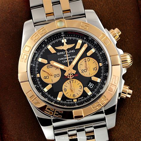 pre owned breitling chronomat 44 gmt|Breitling Chronomat 44 stahl gold.